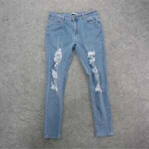 Vins Me Women's Blue Distressed Jeans Size 13